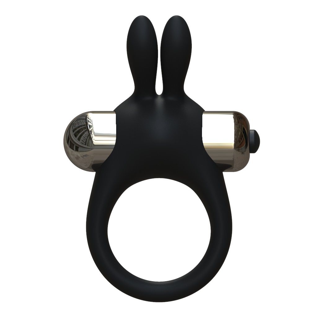 Inel Penis Vibrator JoyRings Iepuras - vedere frontala urechi iepure