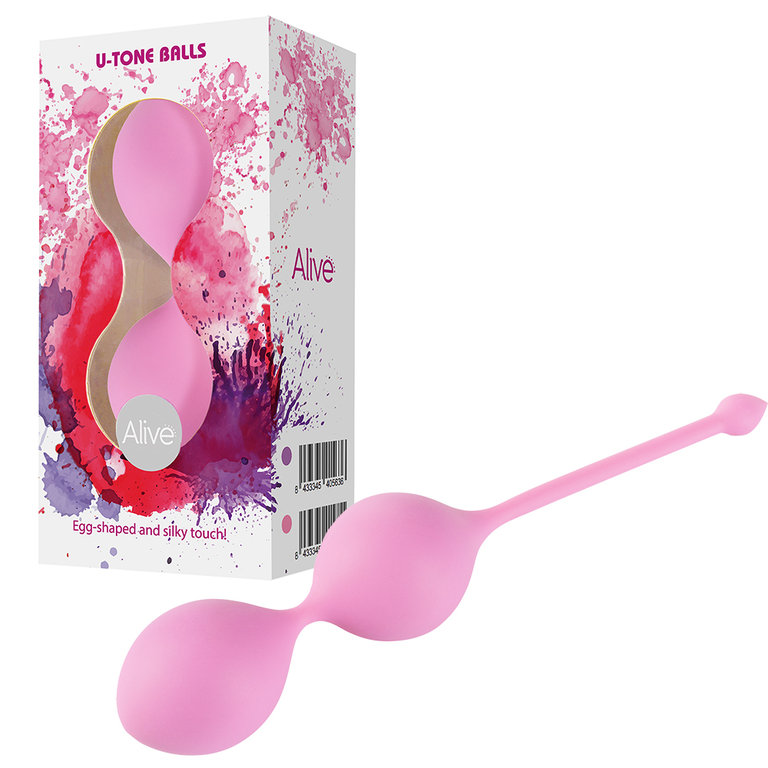 Bile Vaginale, Kegel Balls, Silicon U-Tone, Roz, 3,5cm