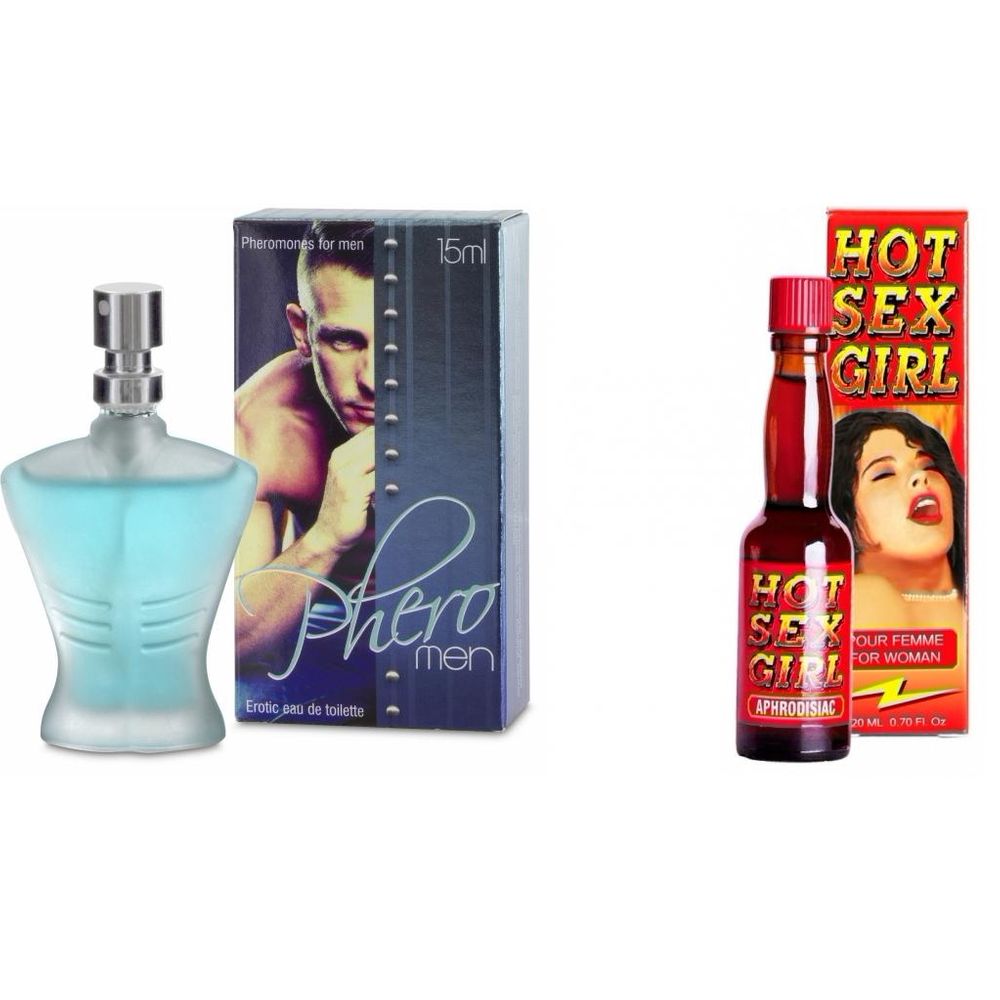Pachet Parfum cu Feromoni Pheromen 15ml + Afrodisiac Hot Sex Girl 20ml