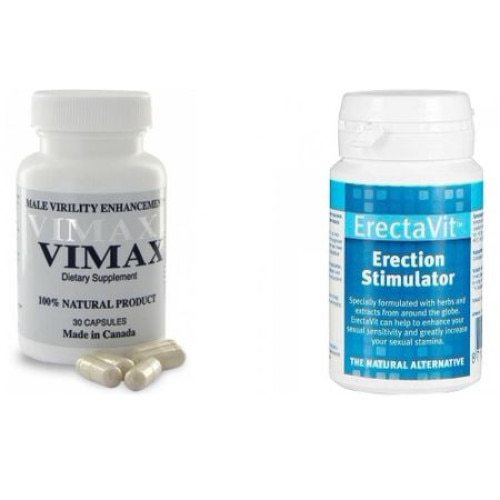 Pachet Pastile Marirea Penisului Vimax 30 capsule + Pastile Erectie ErectaVit 15 capsule