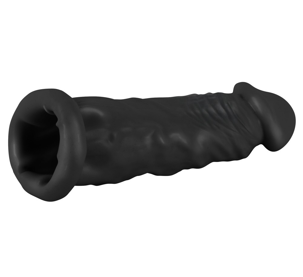 Prelungitor Penis Silicone Extender Negru, + 4 cm