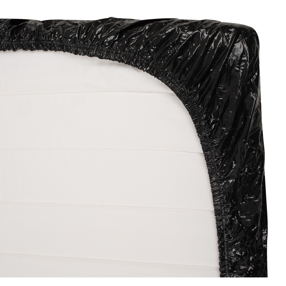 Cearsaf Lack, Fetish Collection, cu elastic, negru, 220 cm x 220 cm
