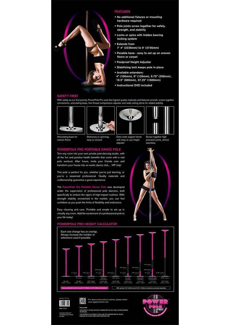 Bara Striptease, Power Pole Pro Spinning Exercise and Dance Pole