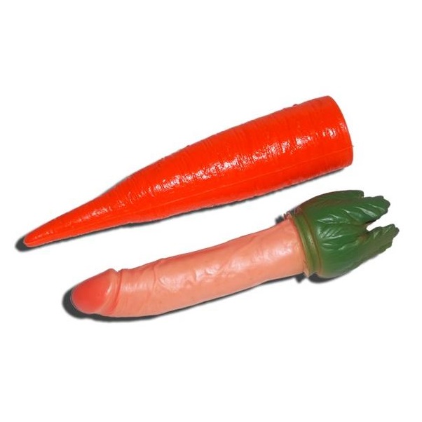 Jucarie distractiva pentru adulti, Carrot, penis ascuns intr-un morcov