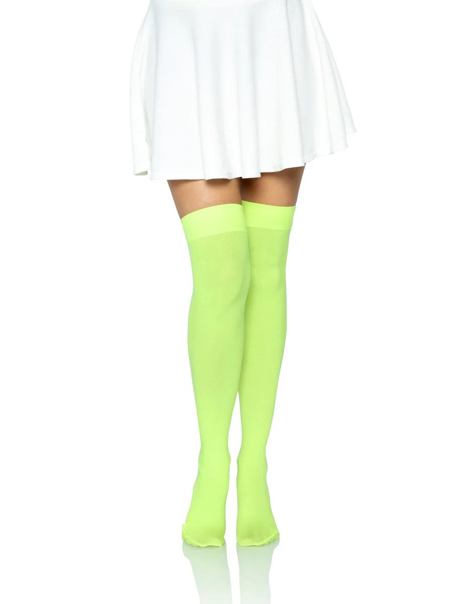 Ciorapi verzi femei, dres verde neon, S-L