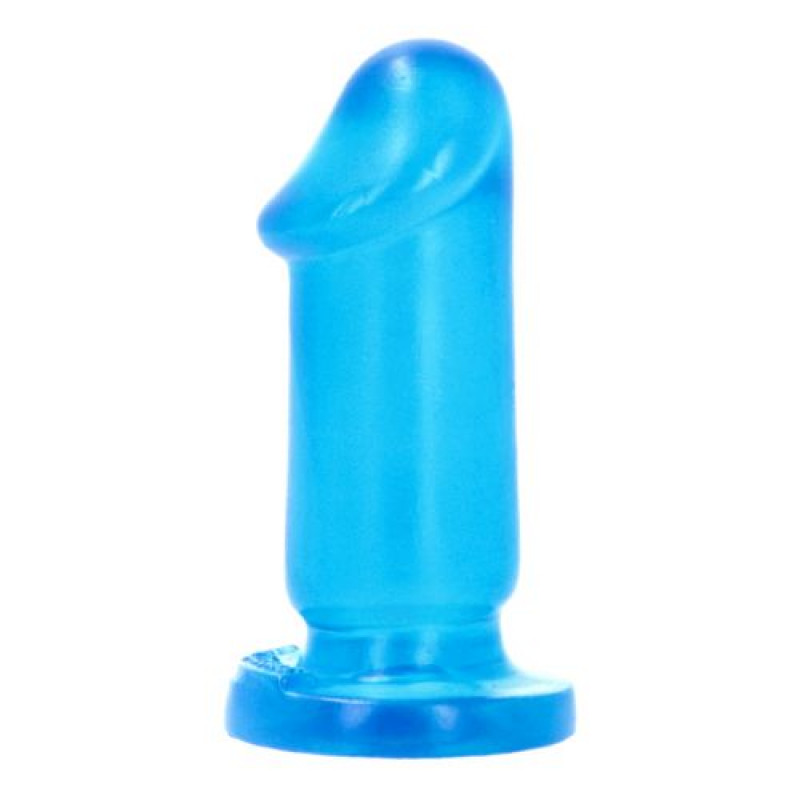Plug Dildo Anal Mio, Natural, albastru jelly, 8 cm x 3,5 cm