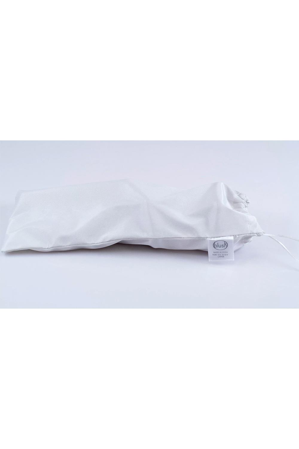 Husa XXL Jucarii Sexuale, Satin Alb, Antibacterial Toy Bag, [ 31 cm x 13 cm ]