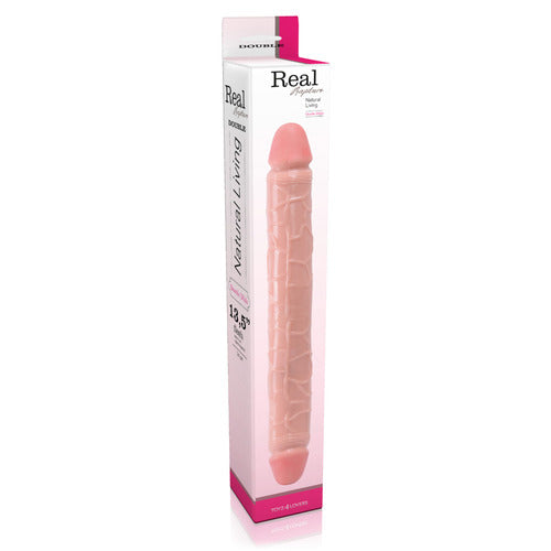Dildo Dublu Toyz4Lovers "Natural Twin" 34 cm - Natural