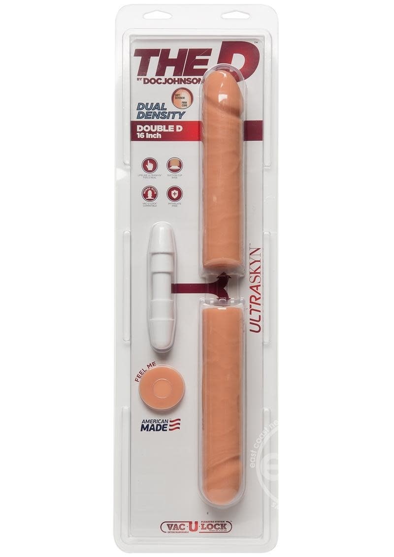 Dildo Dublu Doc Johnson "Dual Density"  41 cm - Natural