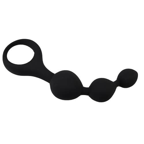 Triple Ripple Anal Beads, Loving Joy, Negru, poza 2