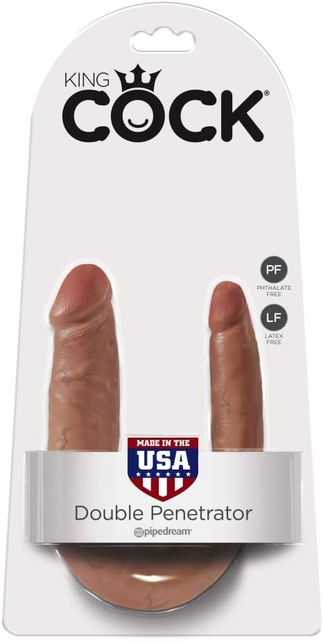 Dildo Dublu King Cock Double Trouble, 15 cm