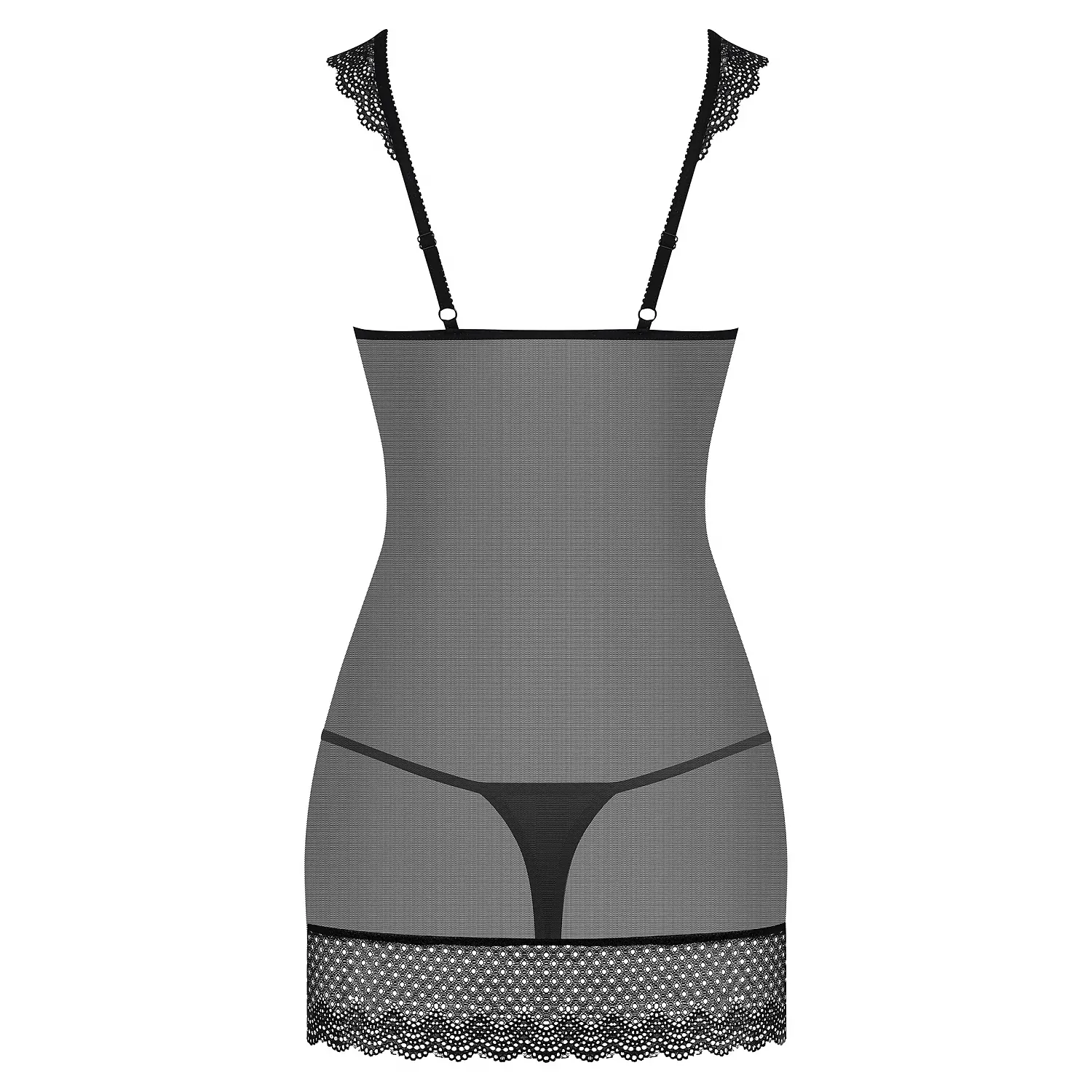 Set Lenjerie si Bikini Transparenti Obsessive 857 Negru, vedere 4