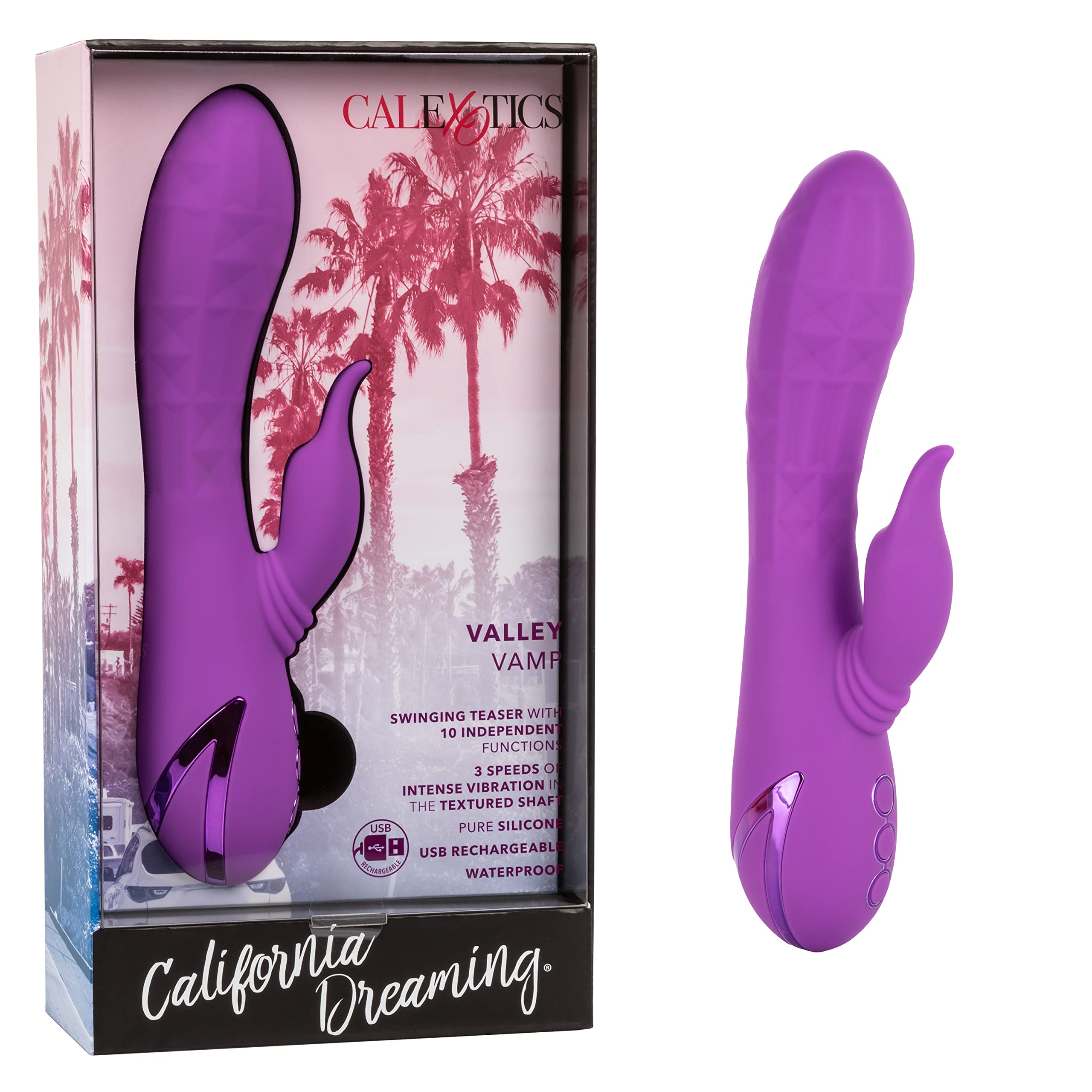 Vibrator Iepuras CalExotics California Dreaming Valley Vamp Purple - vedere de ansamblu