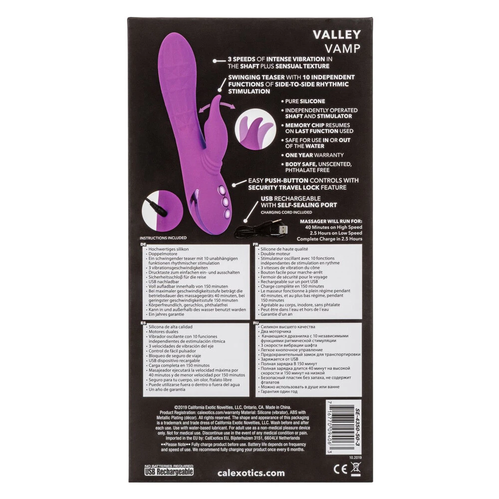 Vibrator Iepuras CalExotics California Dreaming Valley Vamp - colectia completa si ambalaj