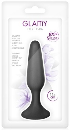Plug anal GLAMY negru - imagine detaliu
