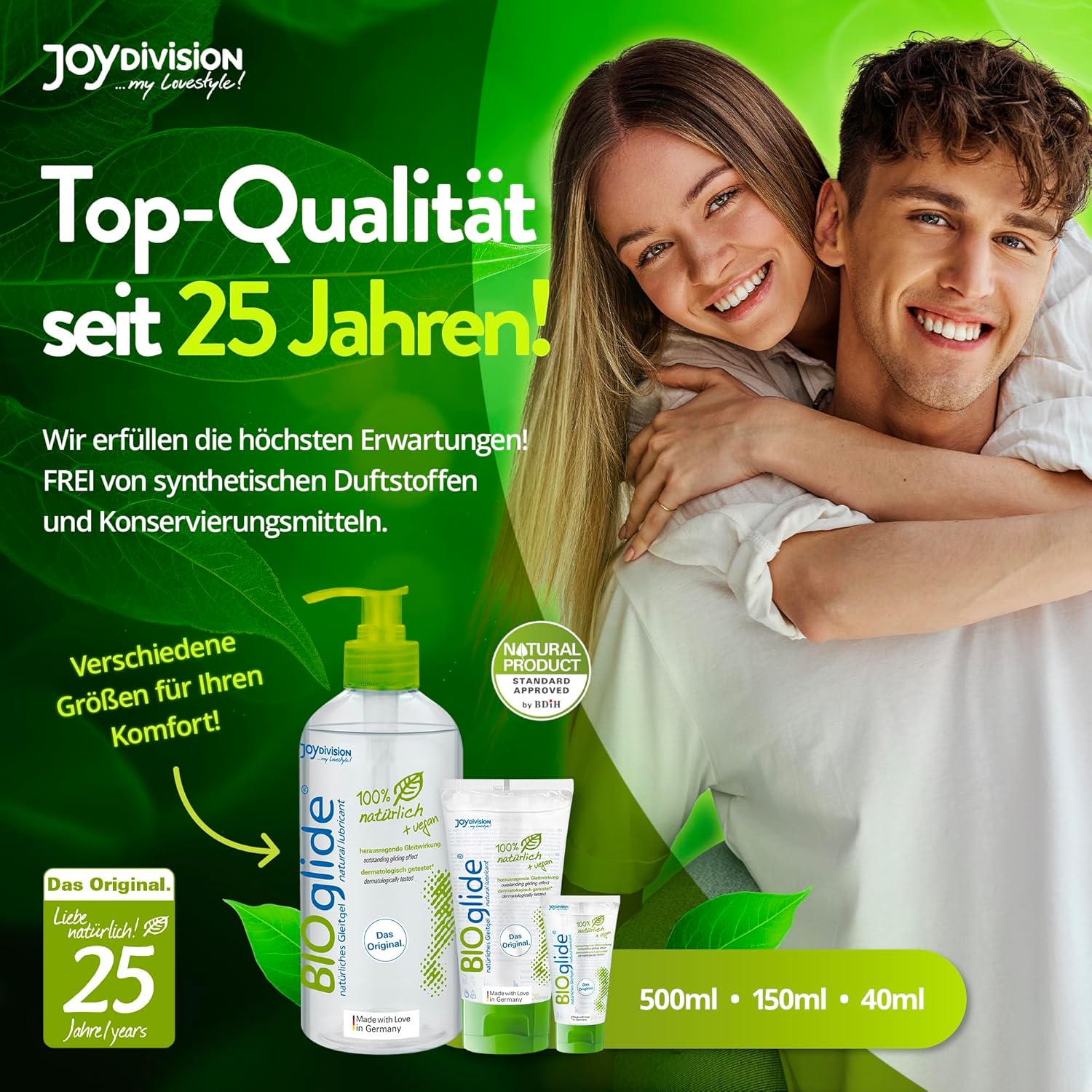 BIOglide 500ml specificatii tehnice INCI BDiH CO2-neutral pH intim JoyDivision pret per ml