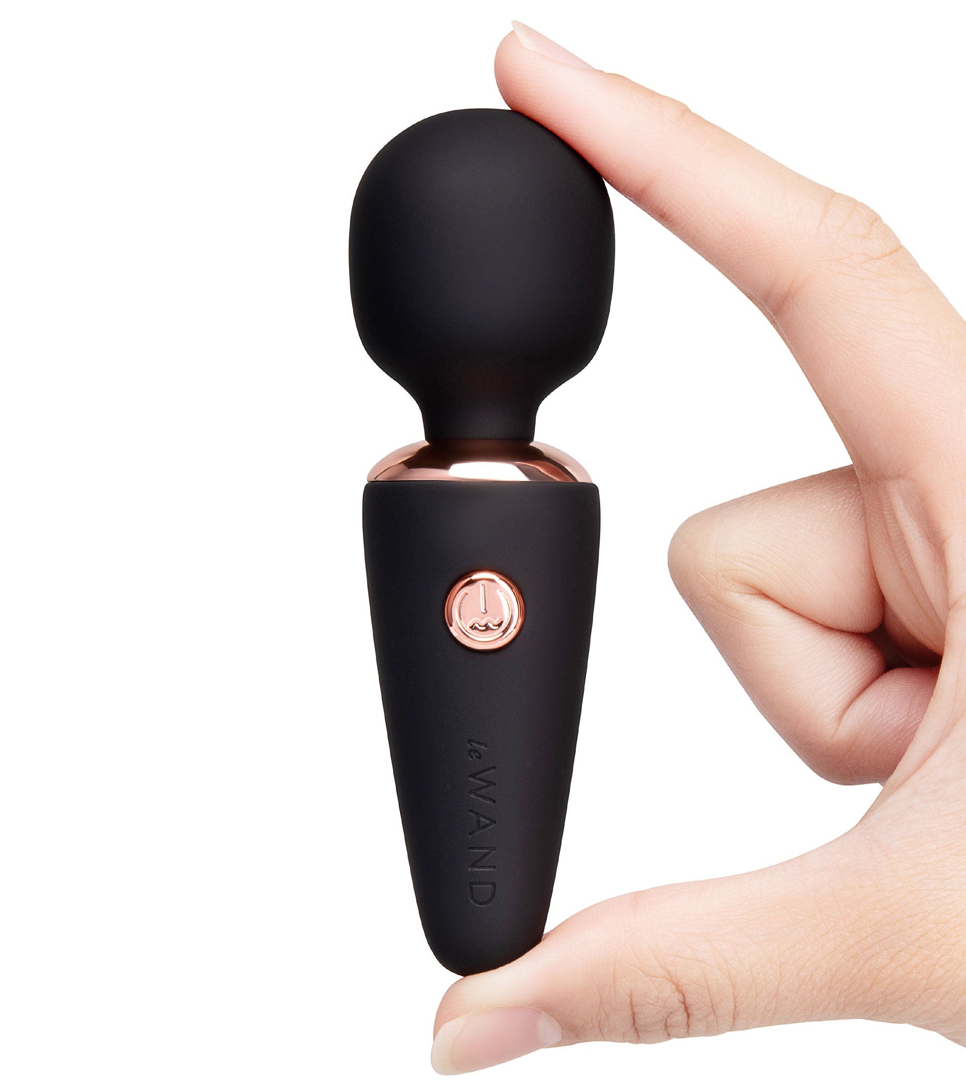 Le Wand Mini Negru vibrator masaj compact reincarcabil USB-C IPX5 silicon negru