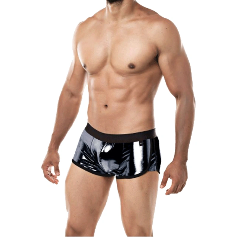 Boxer Trunk Athletic Provocative Black Skai Metalic Cut4Men marime L