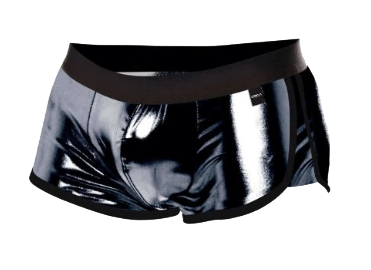 Boxer negru skai metalic Cut4Men C4M06 detaliu material marime L