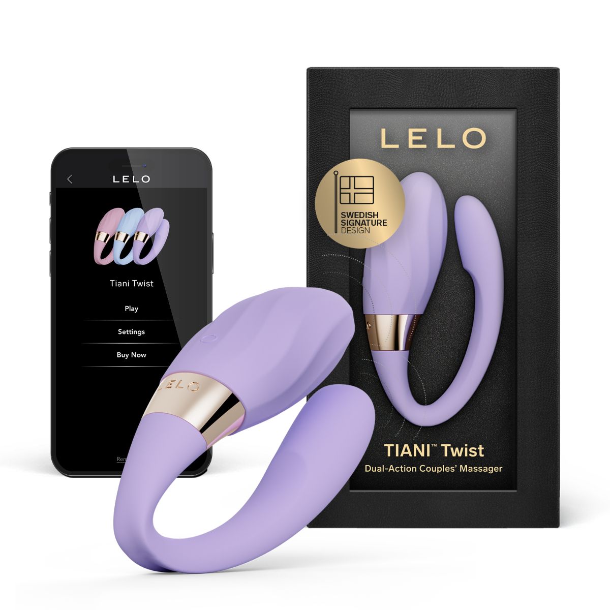 LELO - Vibrator TIANI Twist pentru cupluri - Lavanda