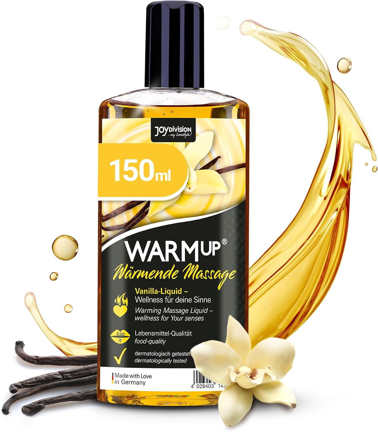 Ulei masaj WARMup Vanilie JoyDivision vegan 150ml