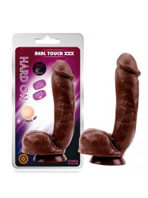 Dildo Realistic Real Touch XXX Hard On Brown 20cm