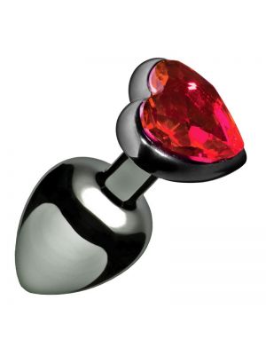 Plug Anal Metal Red Heart Jewel Small