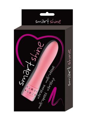 Vibrator Roz cu Strasuri, Smart Shine Jewel Pink
