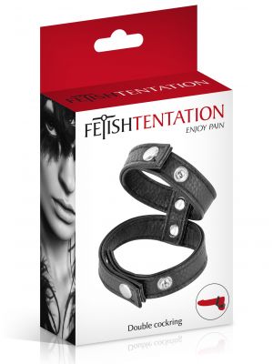 Inel Penis, Double Cockring, leather, Fetish Tentation