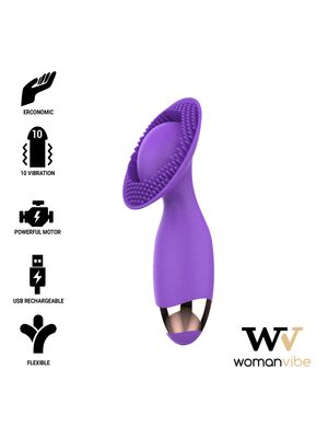 Vibrator Womanvibe Puppy, pentru femei, 10 Vibratii, reincarcare USB, 7500 rpm, 14,4 cm
