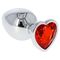 Plug Anal Metal Red Heart Jewel Large
