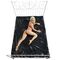 Cearsaf Vinil, Fetish Collection, cu banda elastica, negru, 160 cm x 200 cm